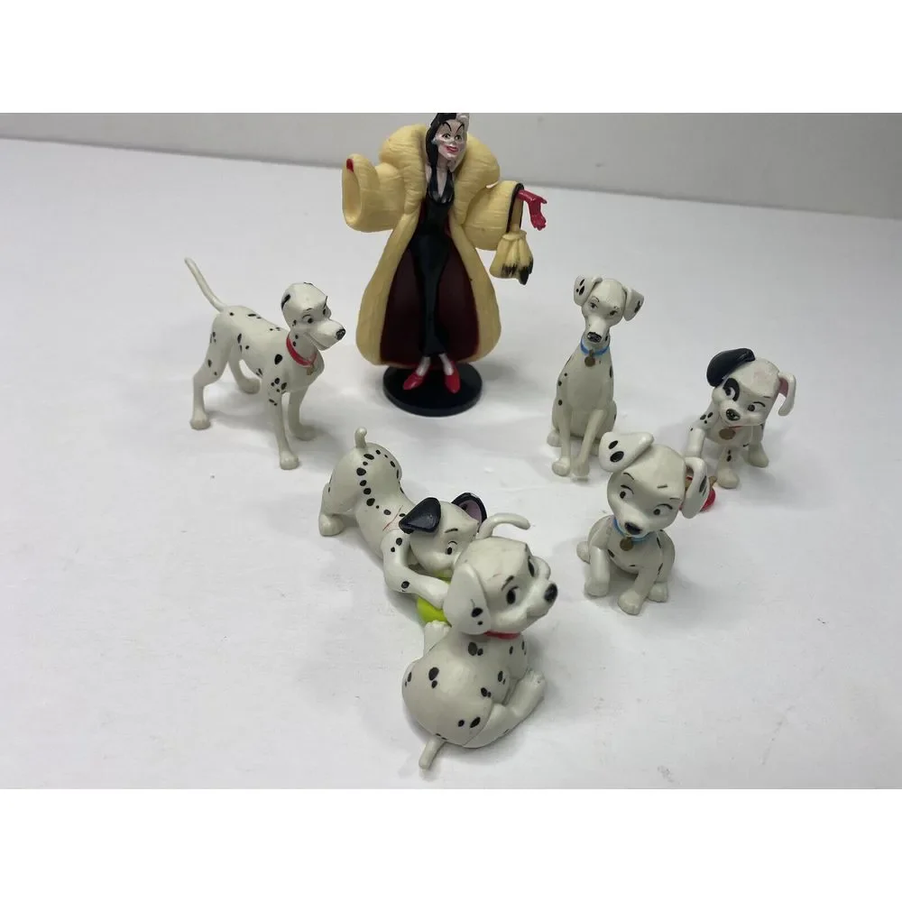 Cruella Dalmatians Small Plastic Figures Pool Play Bathtub Cute‎ Set HG9